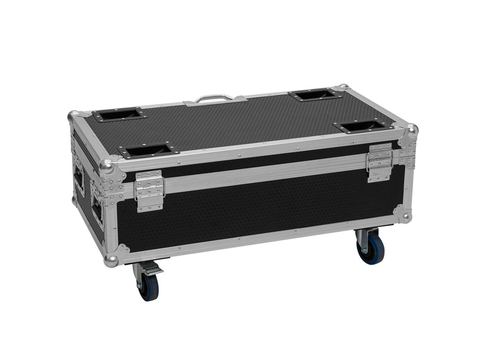 ROADINGER Flightcase 6x AKKU IP UP-4 Plus HCL Spot WDMX mit Ladefunktion