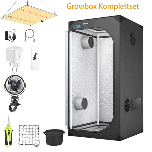 Growbox Komplettset 60x60x140 cm mit 85W LED Pflanzenwachstumslampe, Anbauzelt, Gewächshaus-Komplettset Growbox Komplettset 60x60x140 cm mit 85W LED Pflanzenwachstumslampe, Anbauzelt, Gewächshaus-Komplettset