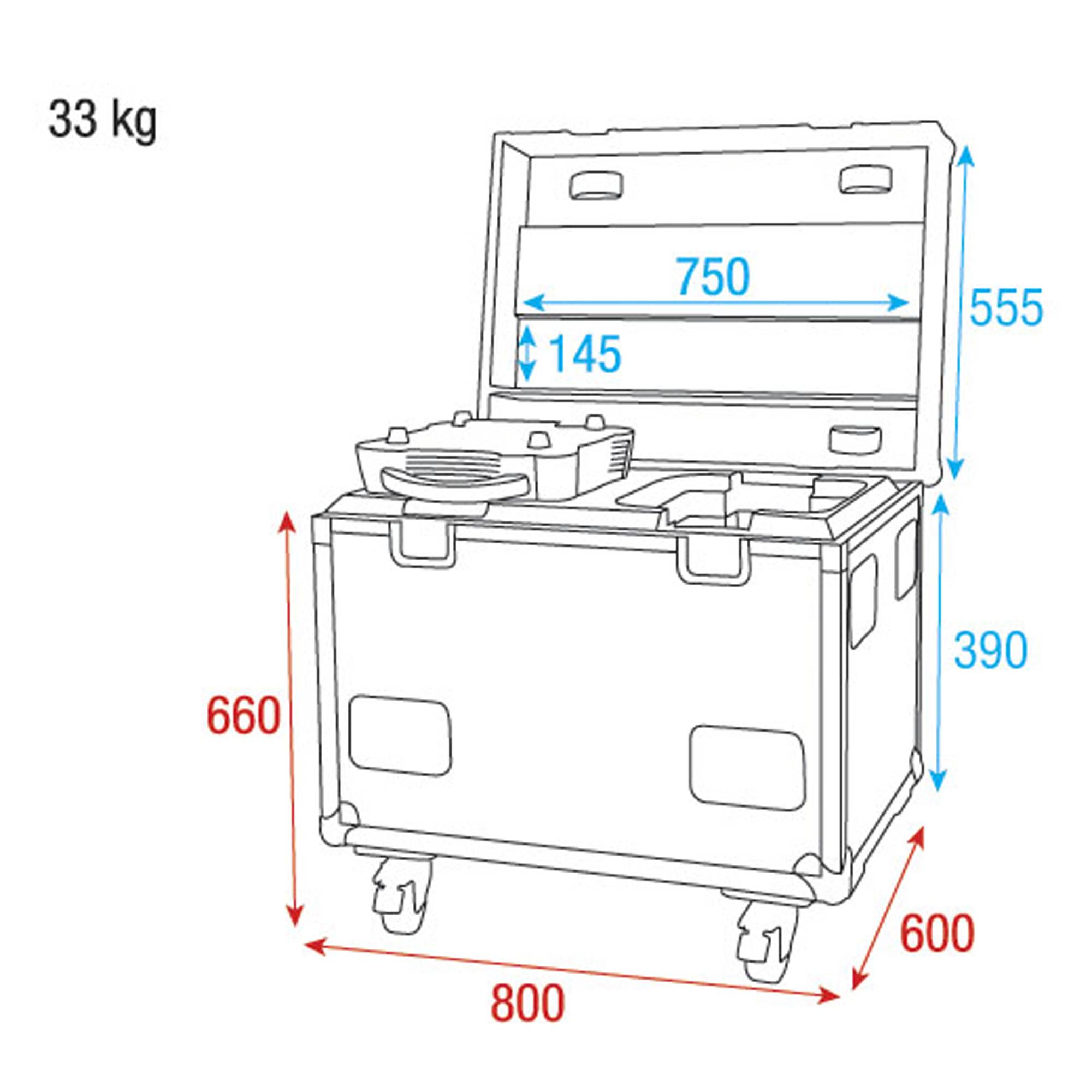 Showtec Case for 2x Phantom 130 / 3R Beam Premium Line