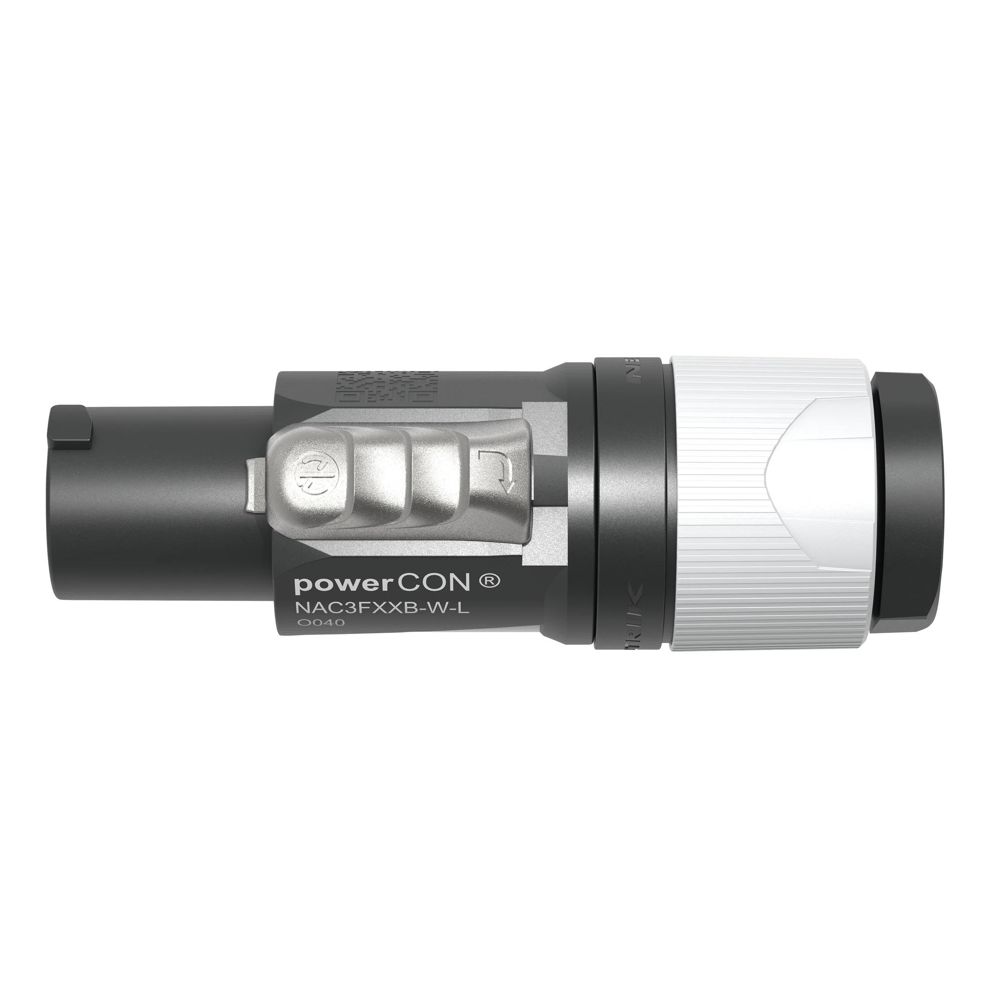 Neutrik PowerCON Connector - L Grau-weißes Gehäuse - große Kabeldurchmesser