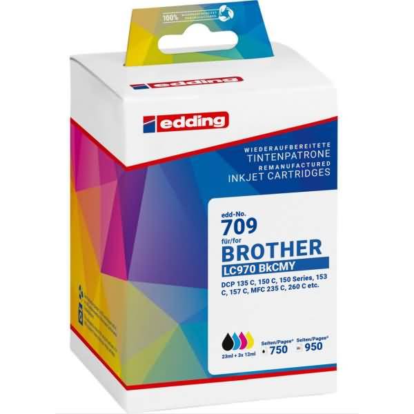 Tintenpatrone kompatibel mit Brother LC970/LC1000 black + colour Multipack 4