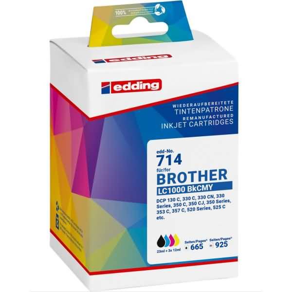 Tintenpatrone kompatibel mit Brother LC970/LC1000 black + colour Multipack 4
