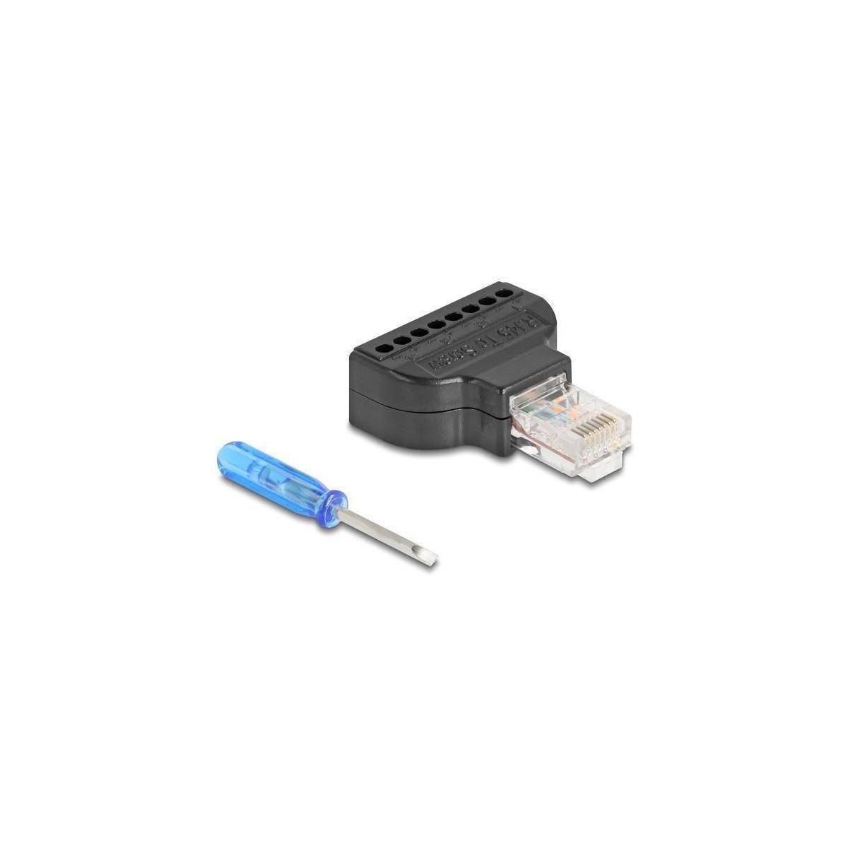 90654 - RJ45 Stecker zu Terminalblock mit Schraubendreher Cat.5e
