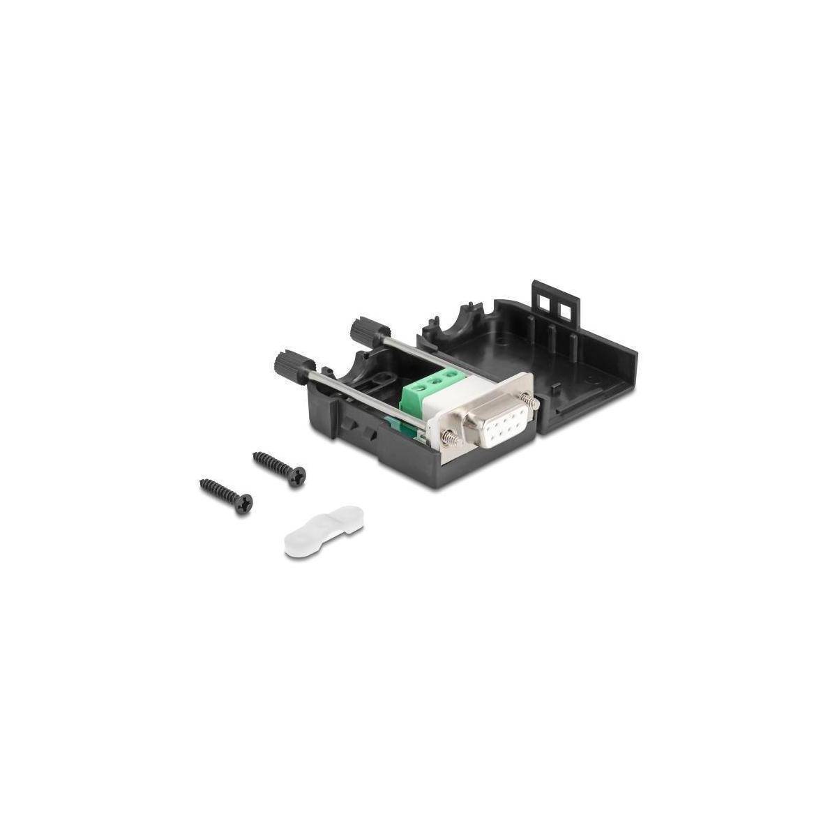 90655 - Sub-D Steckergehäuse 9 Pin Seriell aus Kunststoff inklusive Terminalblock