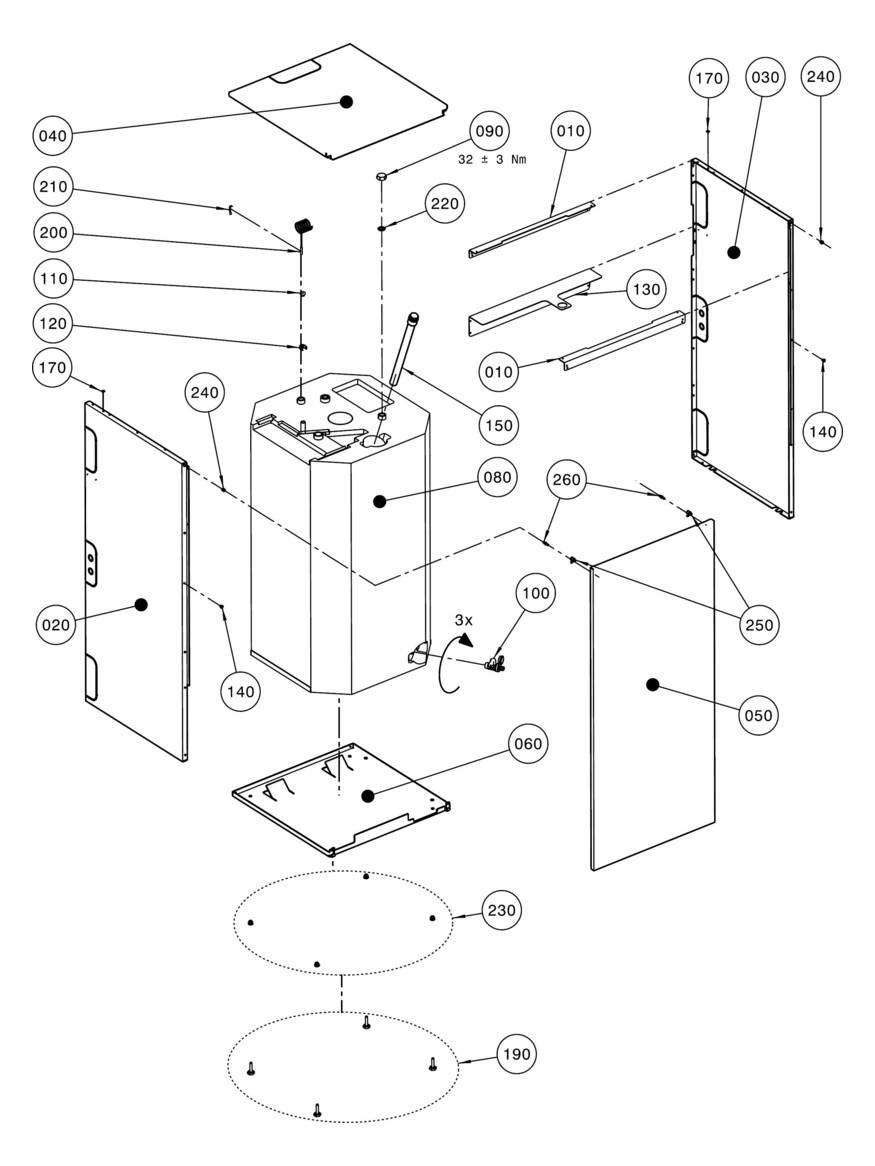 Wolf TopLine Schichtenspeicher TS Inhalt 160 Liter, für Ölbrennwertkessel