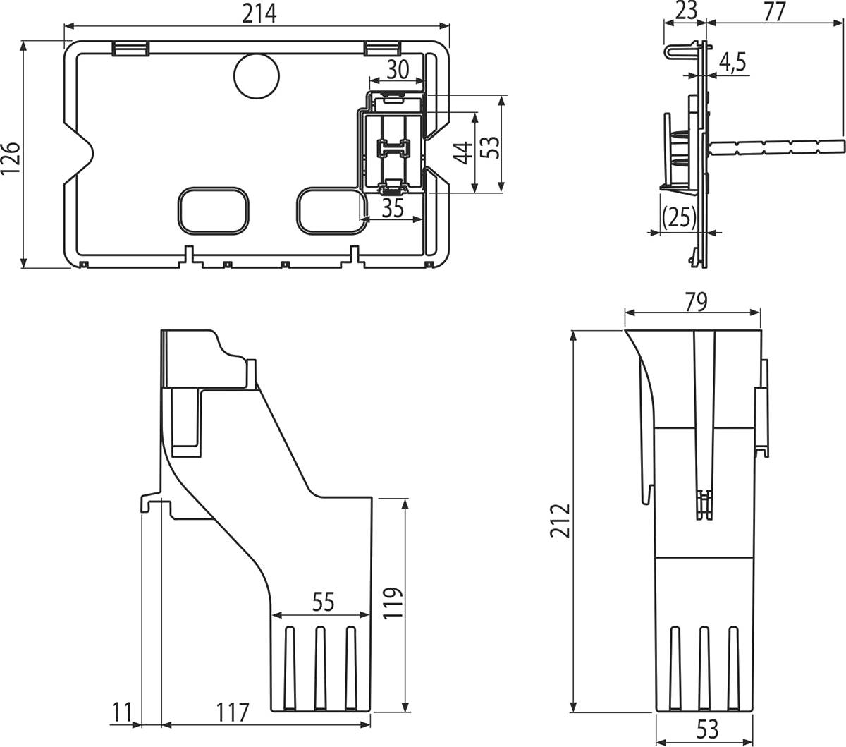 P169 Einwurfschacht für WC-Spülkasten Tabletten