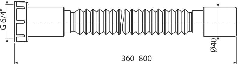 A791 Flexianschluss Kunststoffmutter 6/4"×40