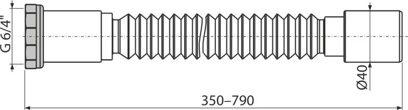 A792 Flexianschluss Metallmutter 6/4"×40