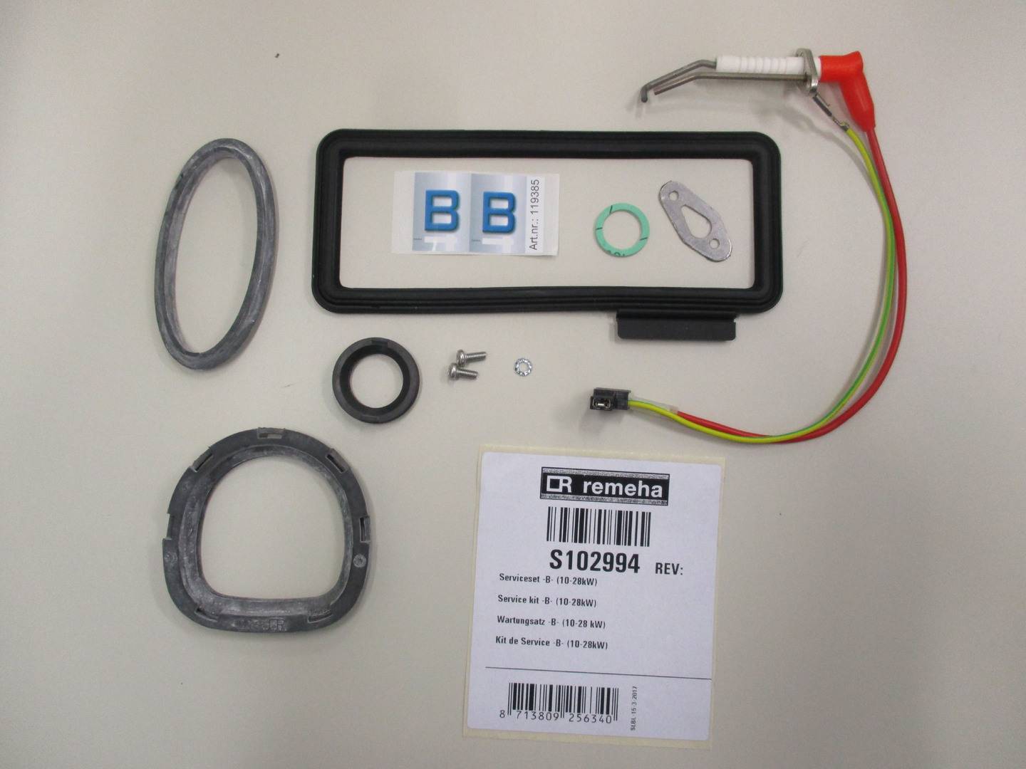 Remeha Set Service B - Tzerra 15Ds-24Ds-28C, S102994