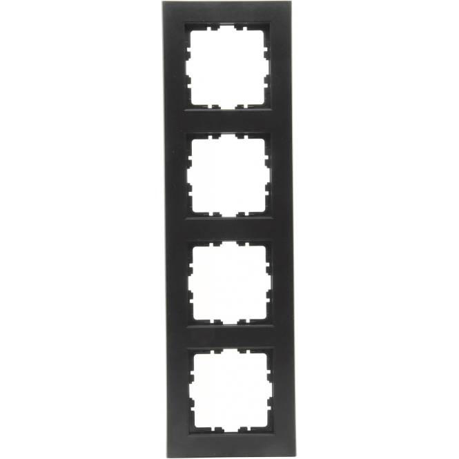 Kopp HK07-Abdeckrahmen 4-fach 402850003 Farbe:schwarz matt Install.Baumaterial Schaltermat/Geb.Steu