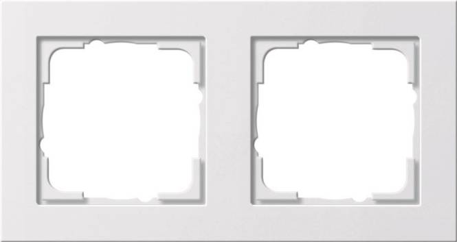 GIRA 021222 Abdeckrahmen 2fach E2 Reinweiß seidenmatt Install.Baumaterial Schaltermat/Geb.Steu