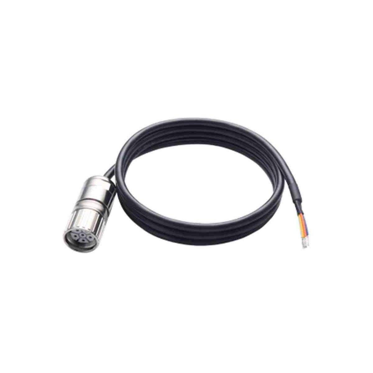 M23-Buchse M23-auf-6-poliges, offenes Stromkabel, schwarz, IP67-zertifiziert, 1 m