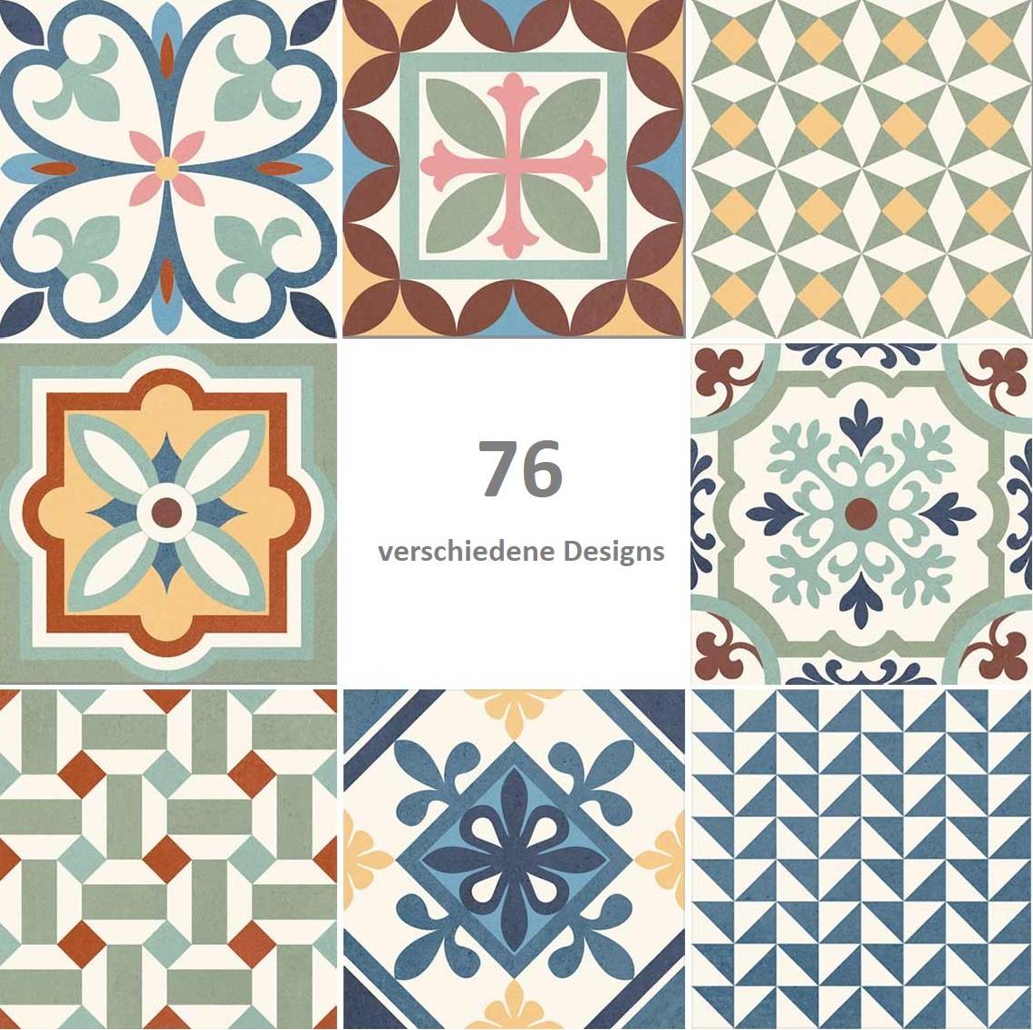 VINTAGE MIX 16.5 x 16.5 Feinsteinzeug Wand- und Bodenfliese-0.55 m² (20 Fliesen)