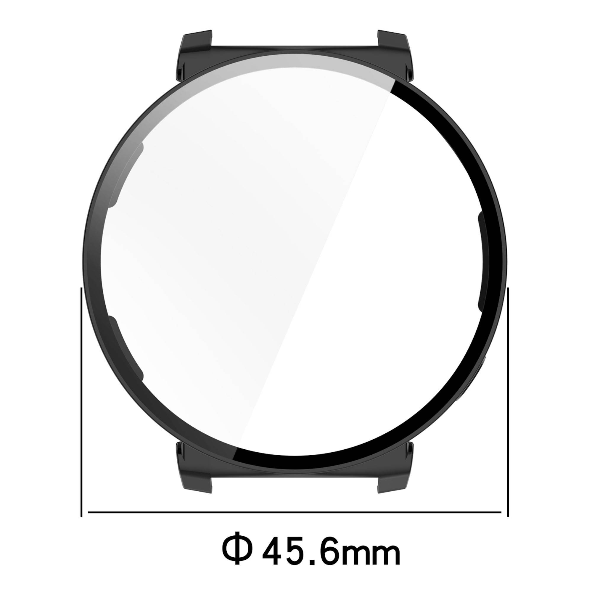 Kreisförmiges Uhrengehäuse mit Durchmesser gekennzeichnet Φ45,6 mm, dargestellt in Vorderansicht mit Messllinien.