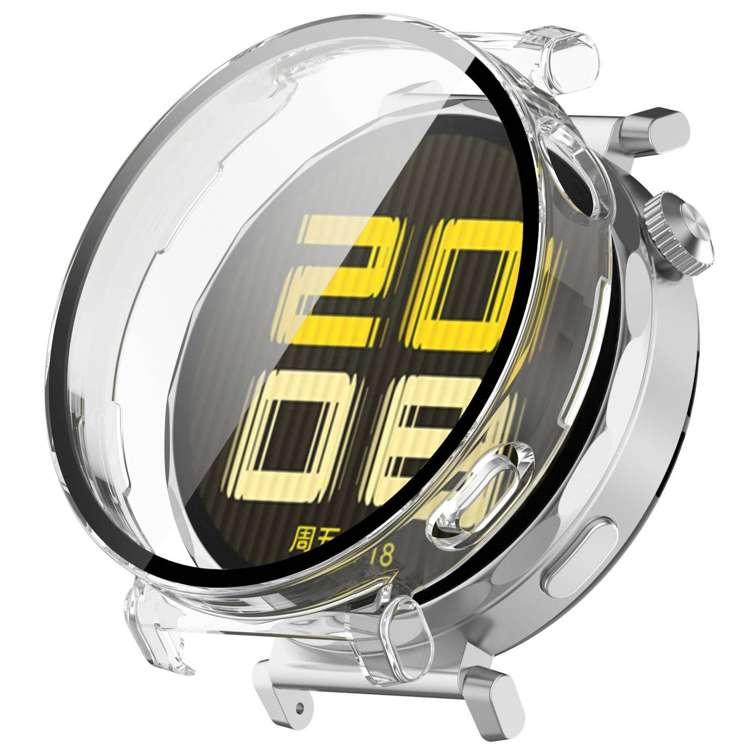 Für Huawei Watch GT 5 Pro 42mm Kunststoff Hülle + Schutz Hart Glas Transparent