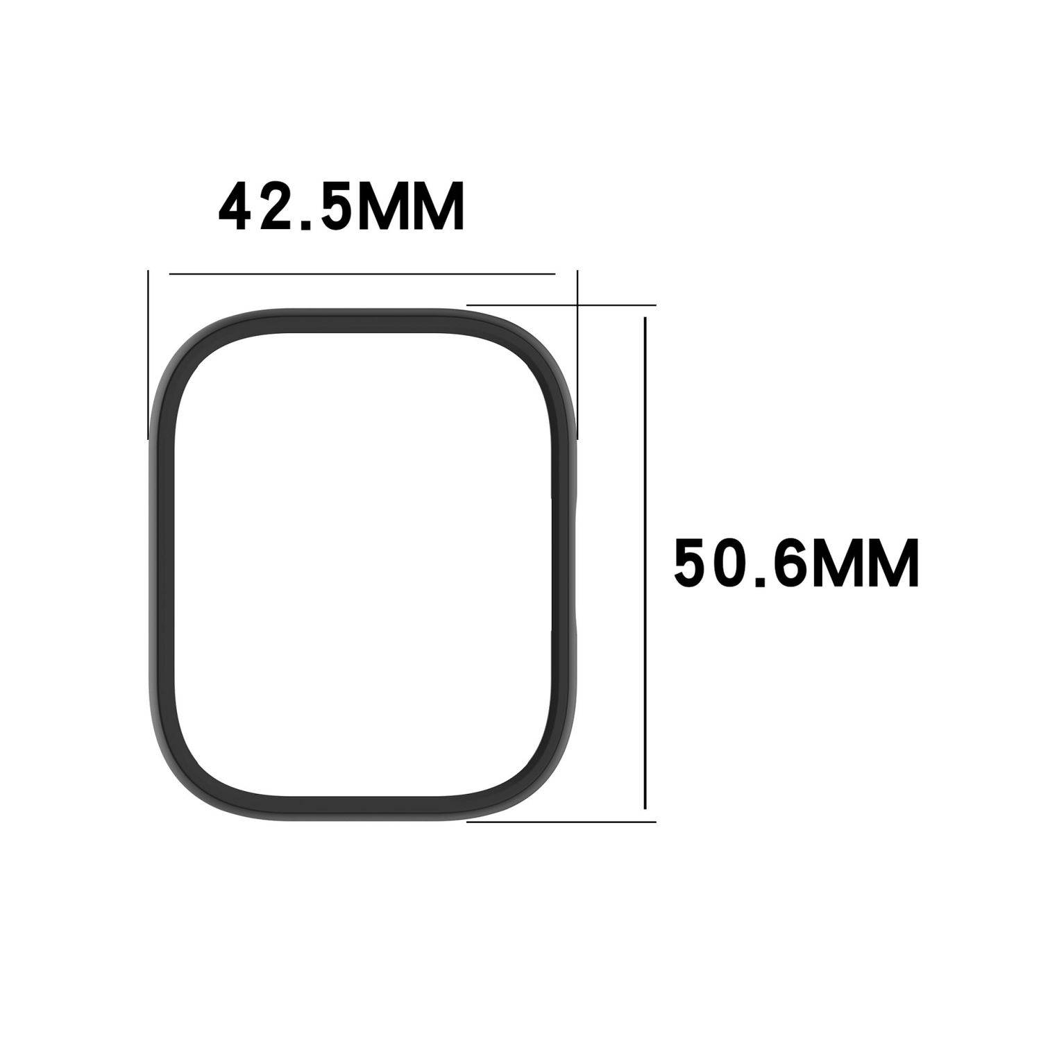 Für Xiaomi Redmi Watch 5 Lite Kunststoff Schutz Hülle Case Gehäuse Design Schwarz