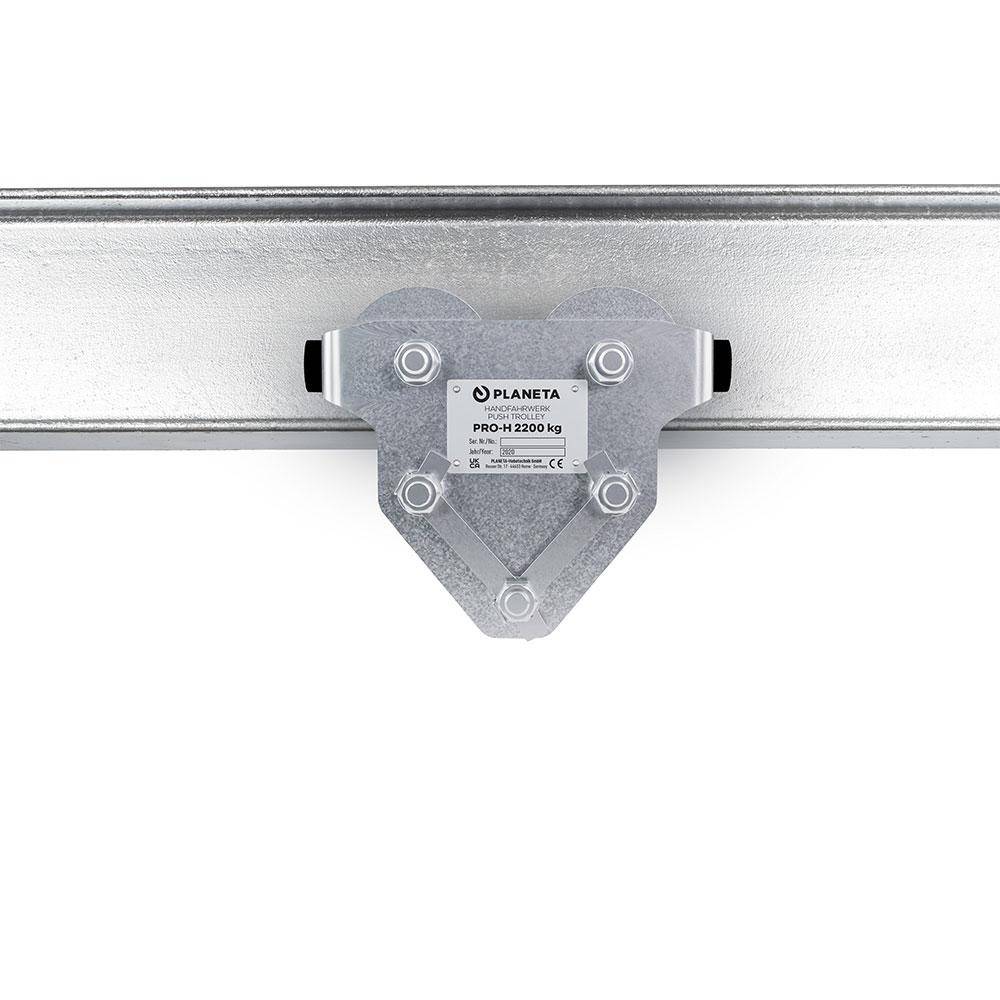 Rollfahrwerk PRO-H - Stahl verzinkt - Tragfähigkeit 5500 kg - Flanschbreite 210 bis 260 mm