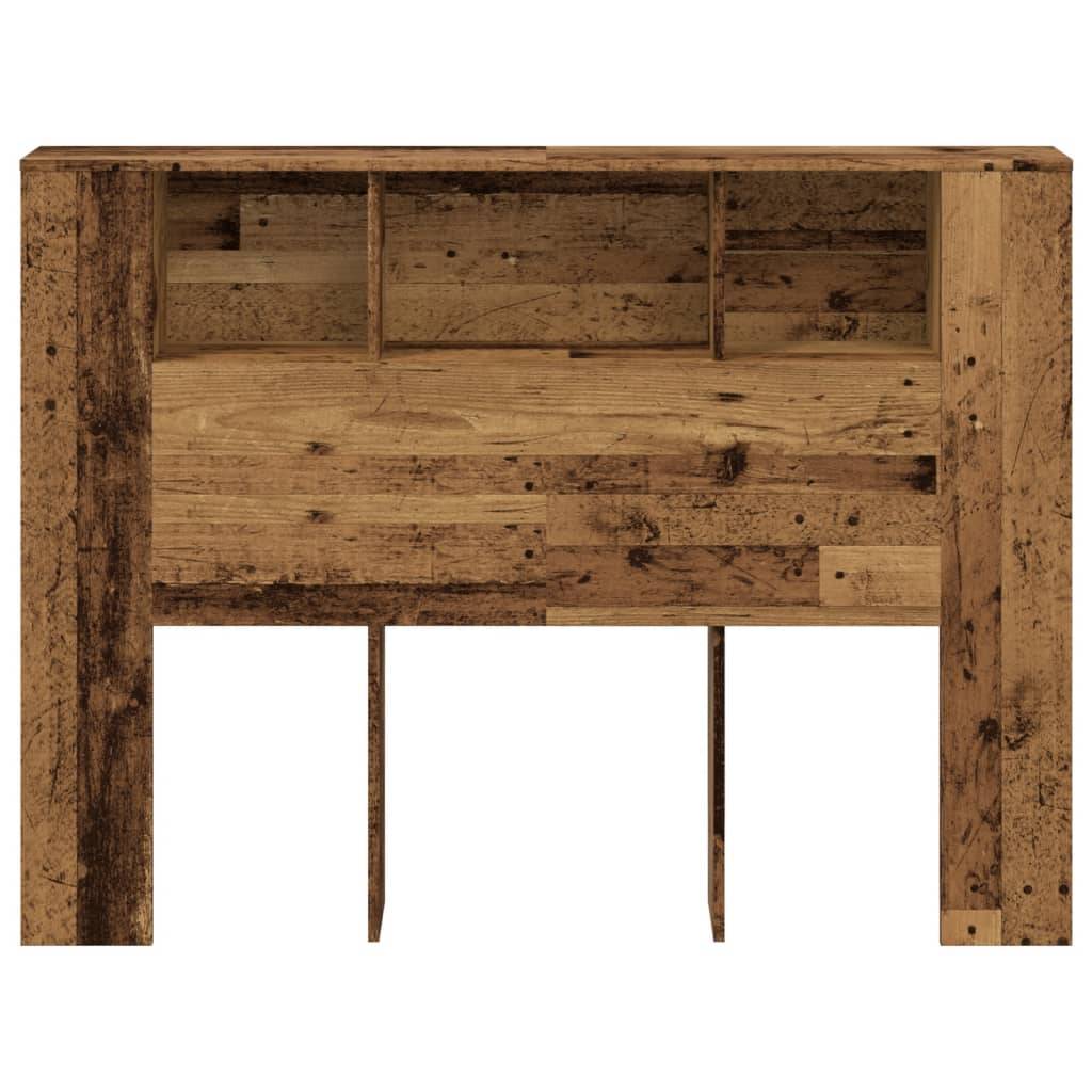 vidaXL Kopfteil mit Stauraum Altholz-Optik 140x18,5x102,5 cm
