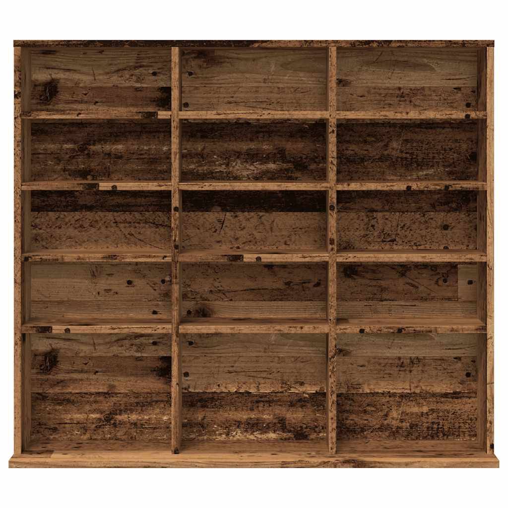 vidaXL CD-Regal Altholz-Optik 100x23x89,5 cm Holzwerkstoff