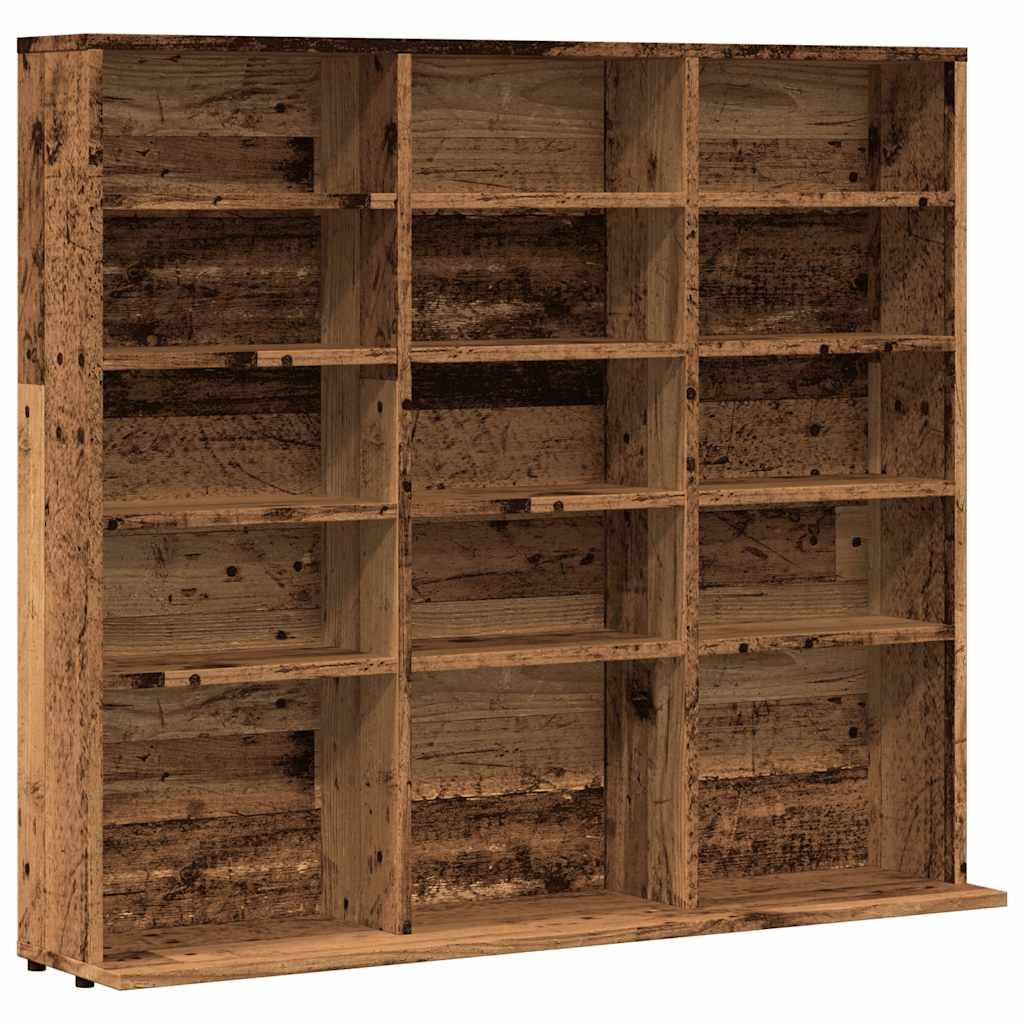 vidaXL CD-Regal Altholz-Optik 100x23x89,5 cm Holzwerkstoff