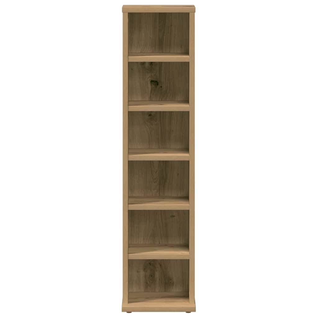 vidaXL CD-Regal Artisan-Eiche 21x20x88 cm Holzwerkstoff