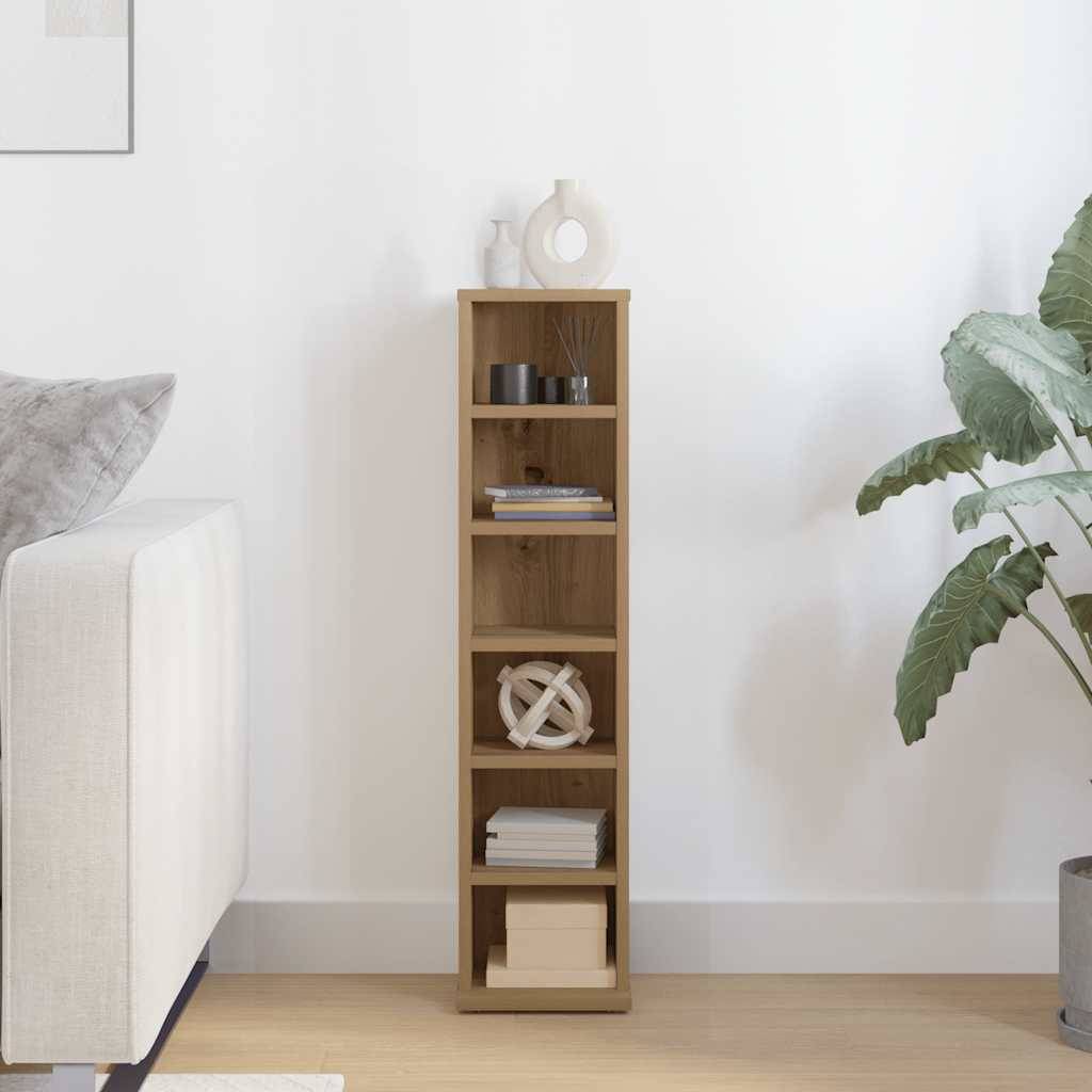 vidaXL CD-Regal Artisan-Eiche 21x20x88 cm Holzwerkstoff