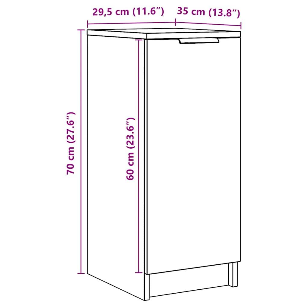 vidaXL Schuhschrank Altholz-Optik 29,5x35x70 cm Holzwerkstoff