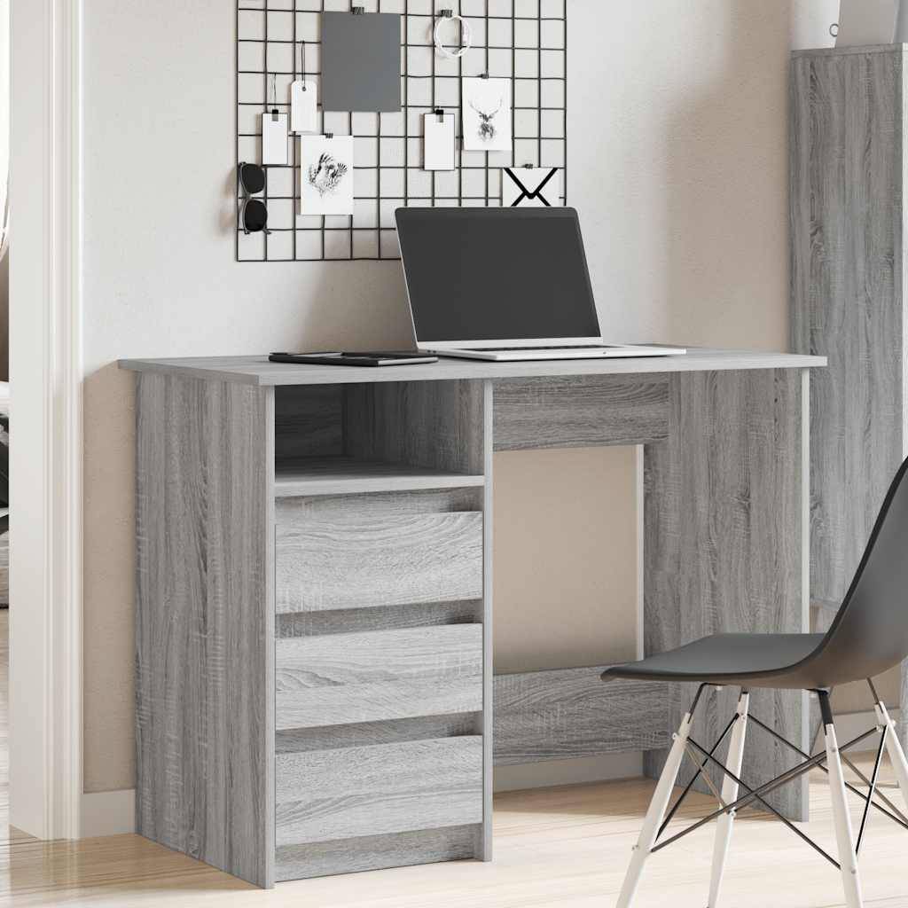 vidaXL Schreibtisch Grau Sonoma 102x50x75 cm Holzwerkstoff