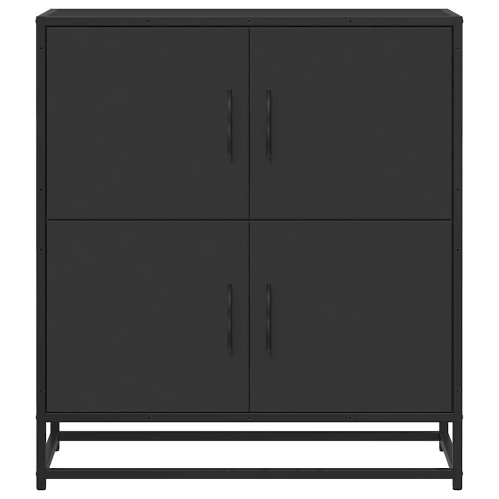 vidaXL Sideboard Schwarz 68x35x76 cm Holzwerkstoff
