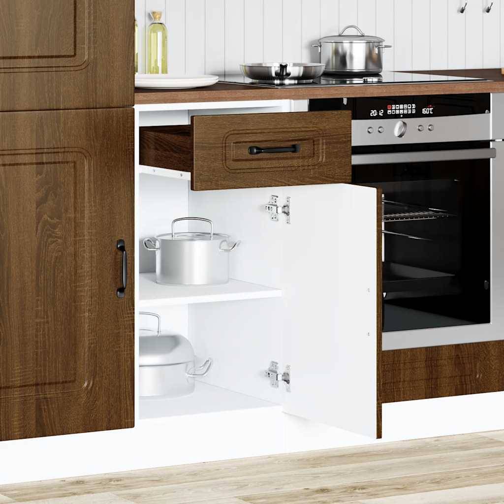 vidaXL Küchenunterschrank Kalmar Braun Eichen-Optik Holzwerkstoff