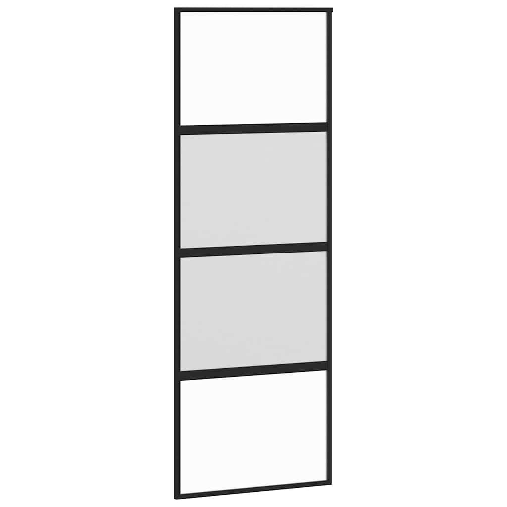 vidaXL Schiebetür mit Beschlag 76x205 cm Hartglas & Aluminium