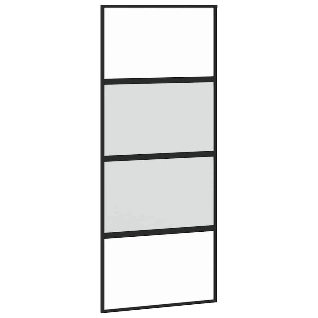 vidaXL Schiebetür mit Beschlag 90x205 cm Hartglas & Aluminium