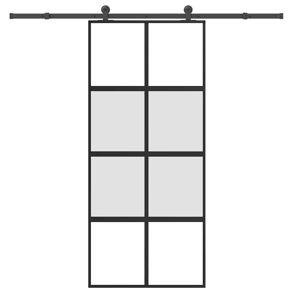 vidaXL Schiebetür mit Beschlag 90x205 cm Hartglas und Aluminium
