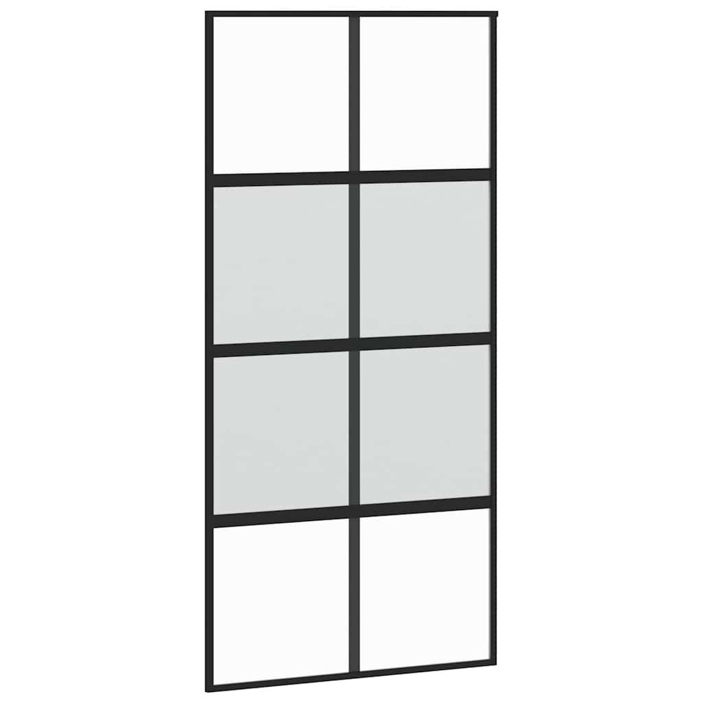vidaXL Schiebetür mit Beschlag 90x205 cm Hartglas und Aluminium