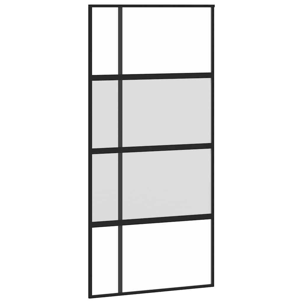 vidaXL Schiebetür mit Beschlag 102,5x205 cm Hartglas und Aluminium