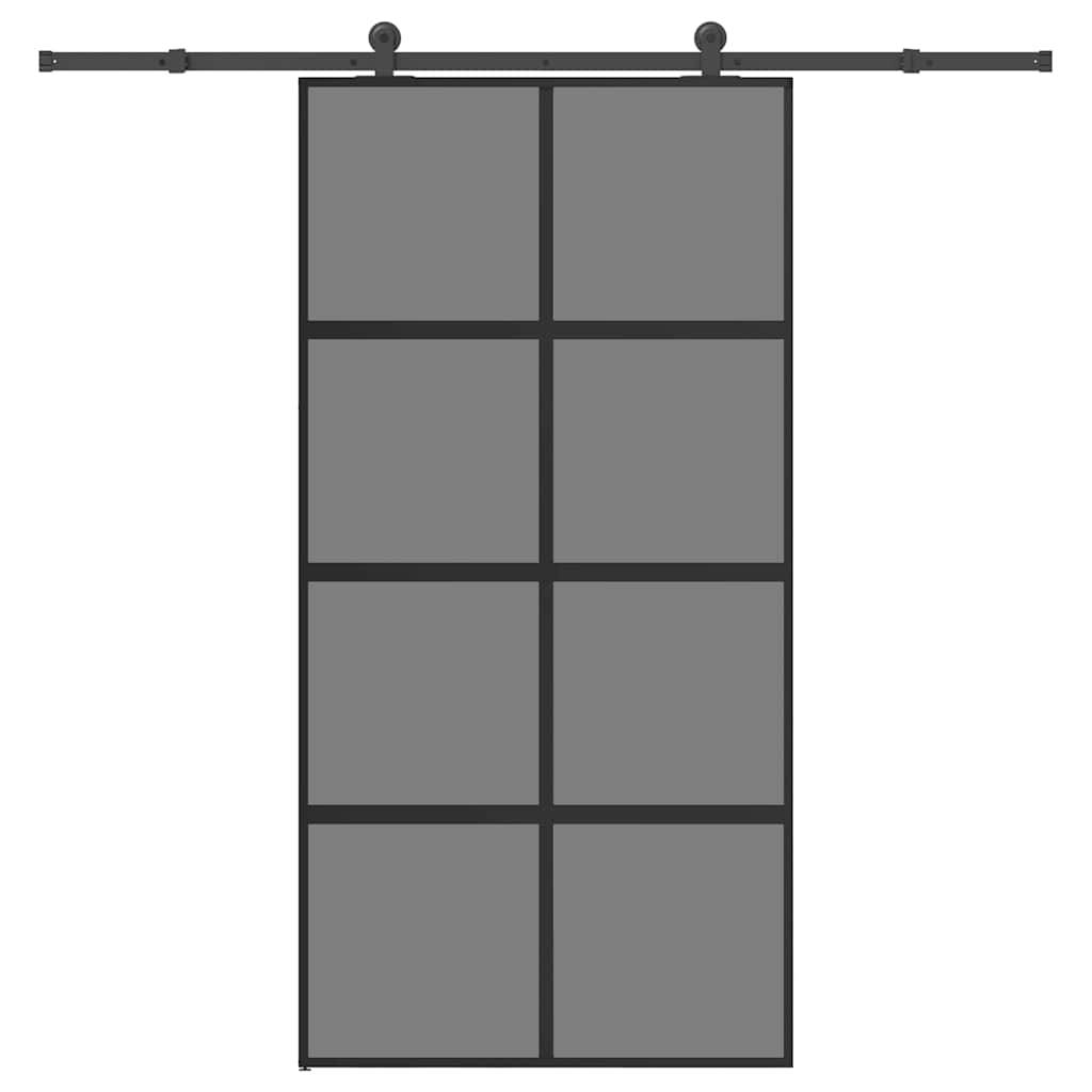vidaXL Schiebetür mit Beschlag 102,5x205 cm Hartglas und Aluminium