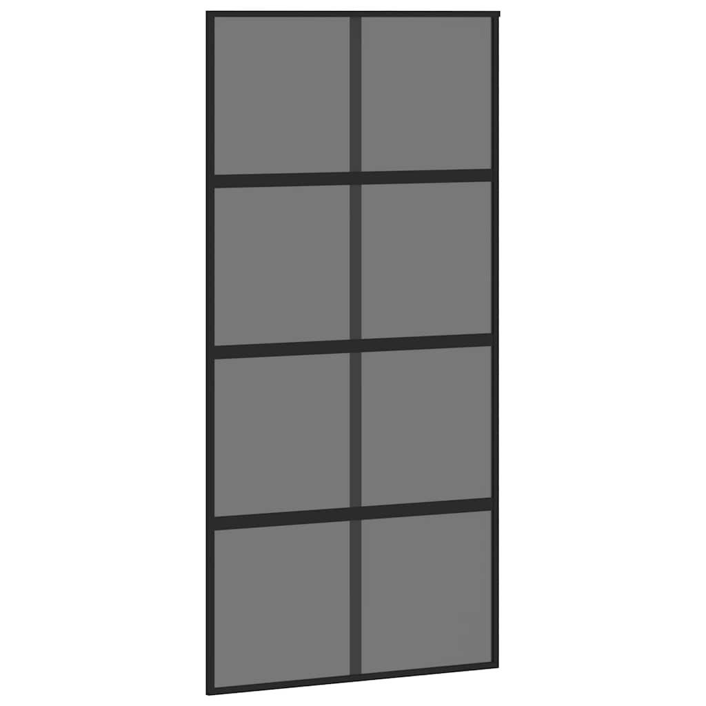 vidaXL Schiebetür mit Beschlag 102,5x205 cm Hartglas und Aluminium