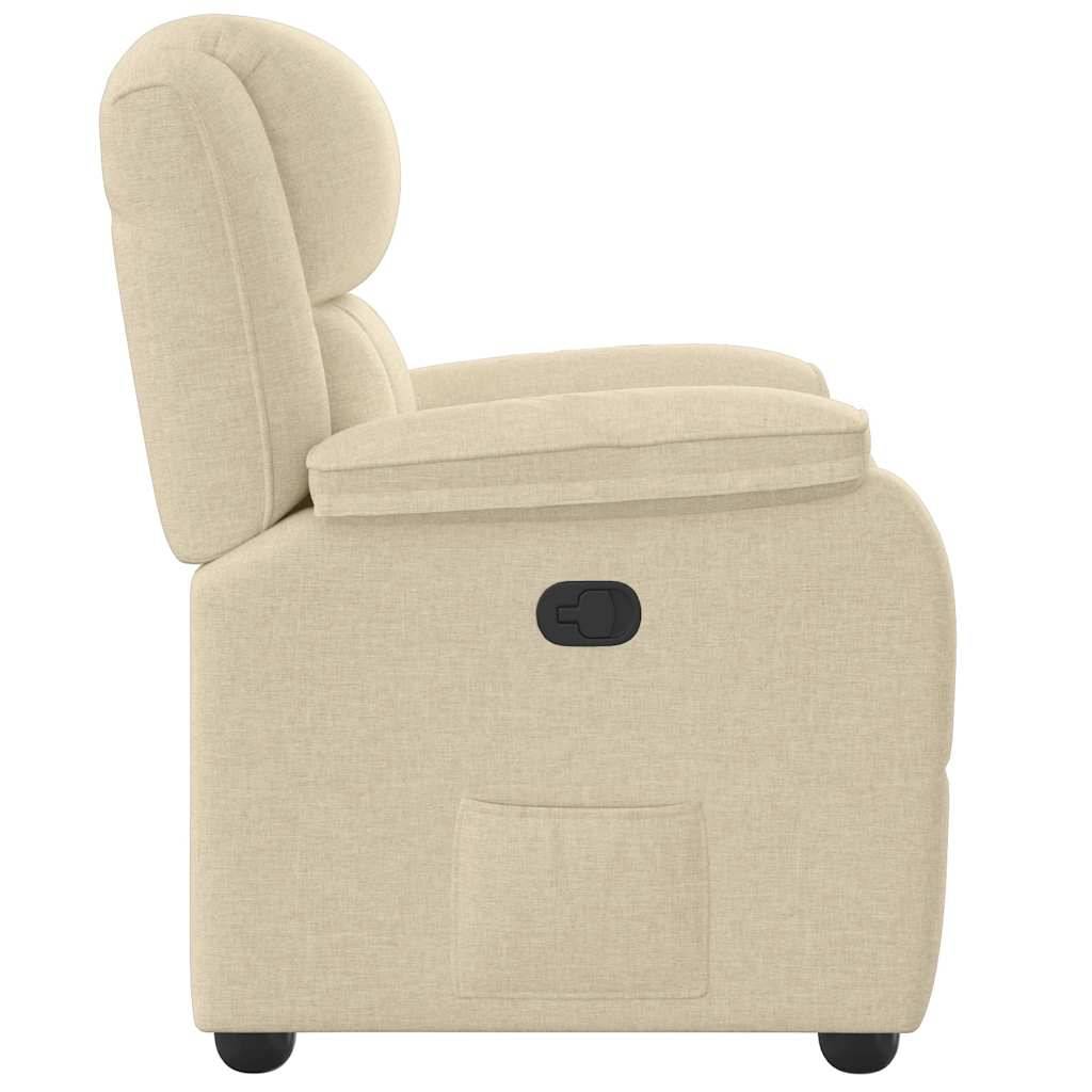 vidaXL Relaxsessel Creme Stoff
