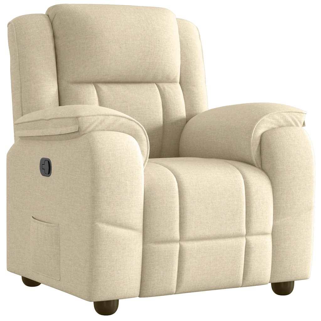 vidaXL Relaxsessel Creme Stoff