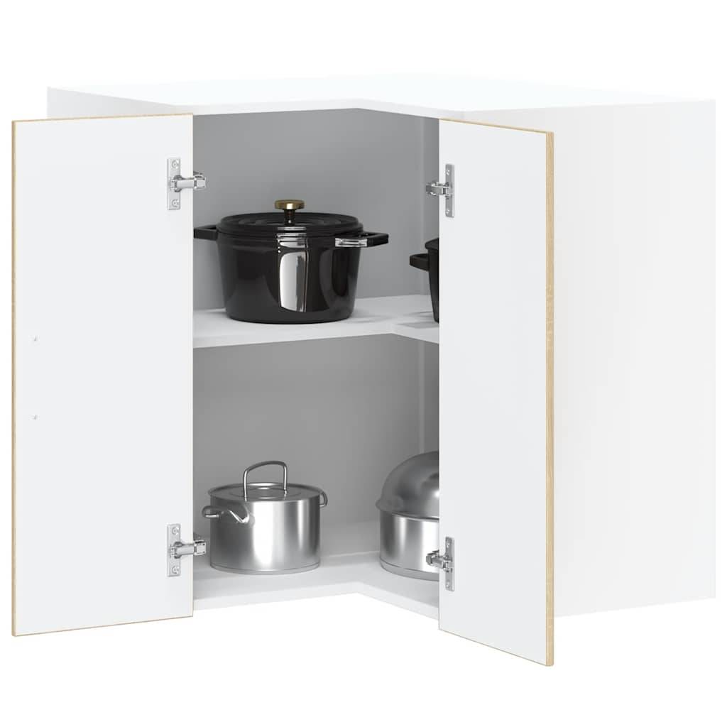 vidaXL Küchen-Eckhängeschrank Lucca Sonoma-Eiche Holzwerkstoff