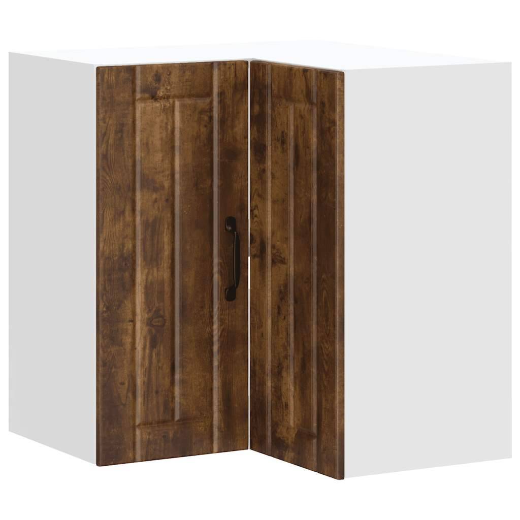 vidaXL Küchen-Eckhängeschrank Lucca Räuchereiche Holzwerkstoff