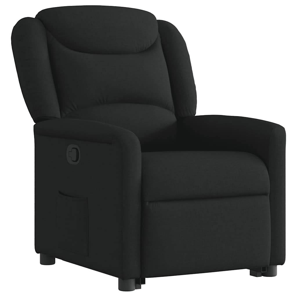 vidaXL Relaxsessel mit Aufstehhilfe Schwarz Stoff