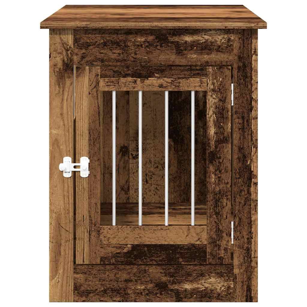 vidaXL Hundekäfig im Möbelstil Altholz-Optik 55x80x68 cm Holzwerkstoff