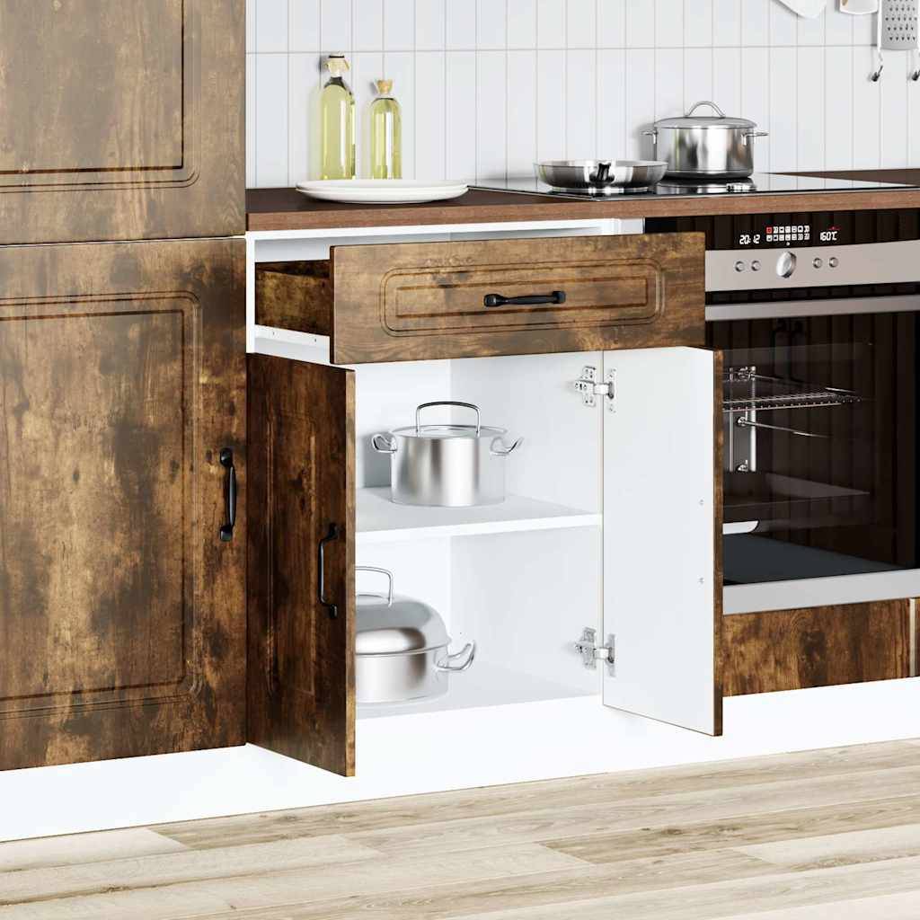 vidaXL Küchenunterschrank Kalmar Räuchereiche Holzwerkstoff