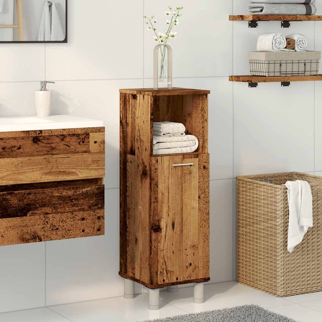 vidaXL Badschrank Altholz-Optik 30x30x95 cm Holzwerkstoff