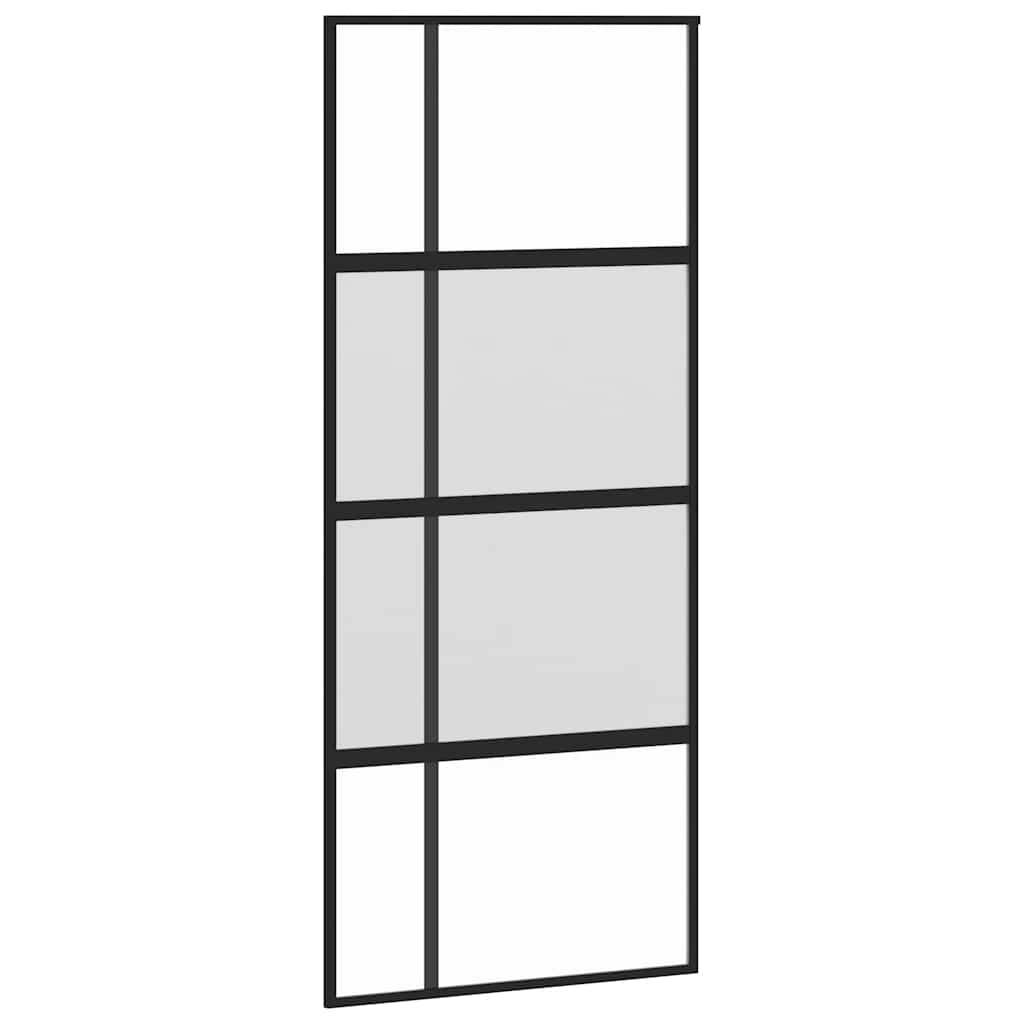vidaXL Schiebetür mit Beschlag 90x205 cm Hartglas und Aluminium