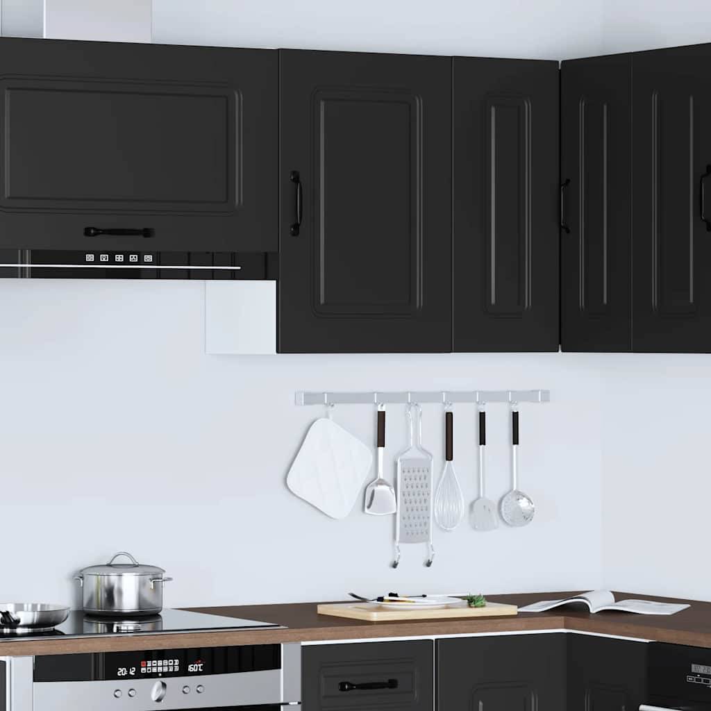 vidaXL Küchen-Hängeschrank Kalmar Schwarz Holzwerkstoff