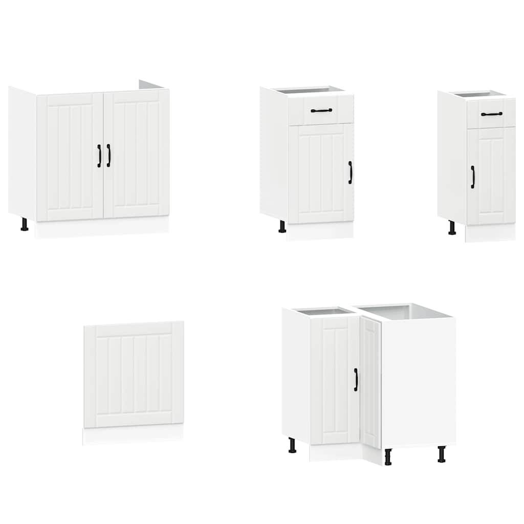 vidaXL 11-tlg. Küchenschrank-Set Kalmar Weiß Holzwerkstoff