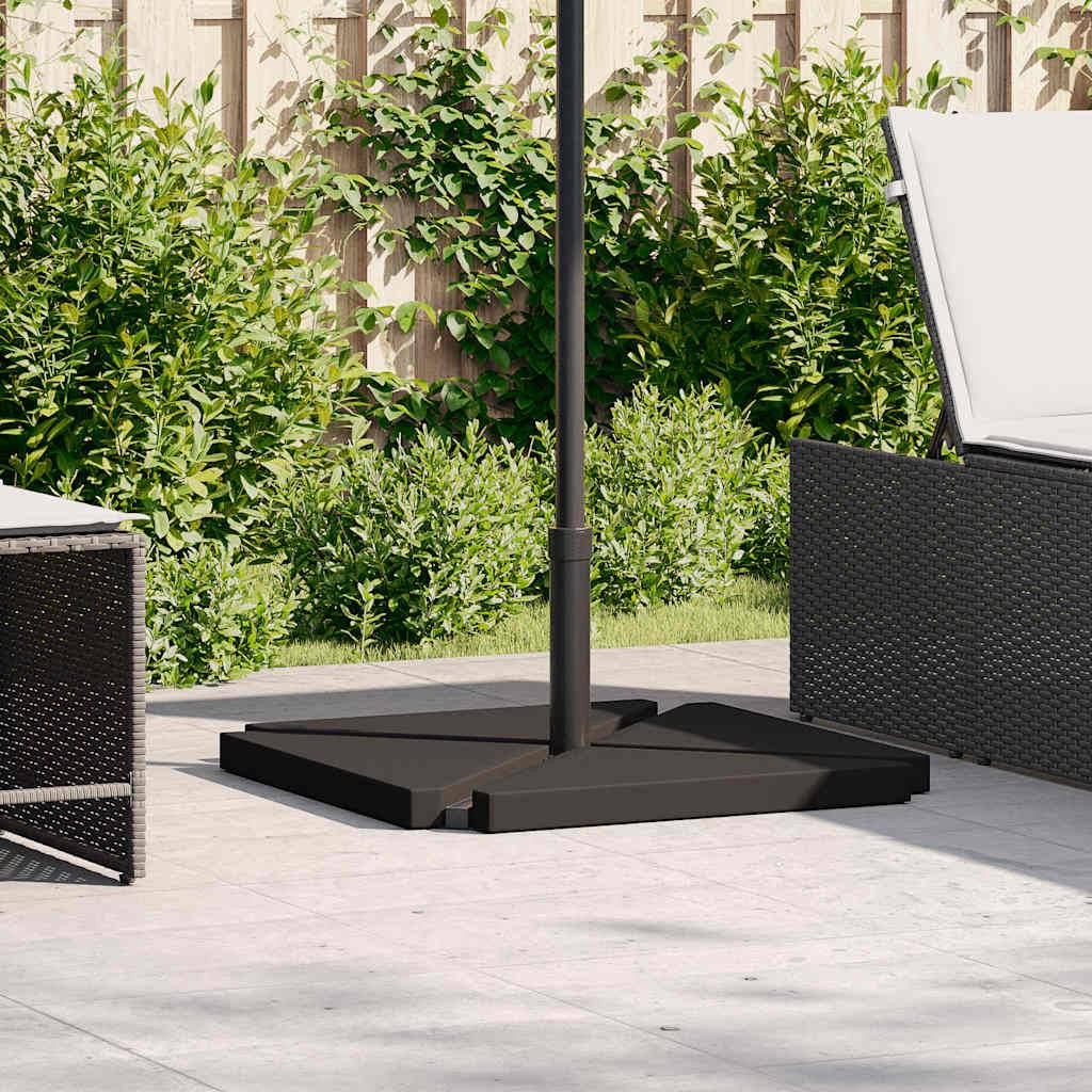 vidaXL Schirm-Gewichtsplatten 4 Stk. Schwarz Granit Dreieckig 14 kg