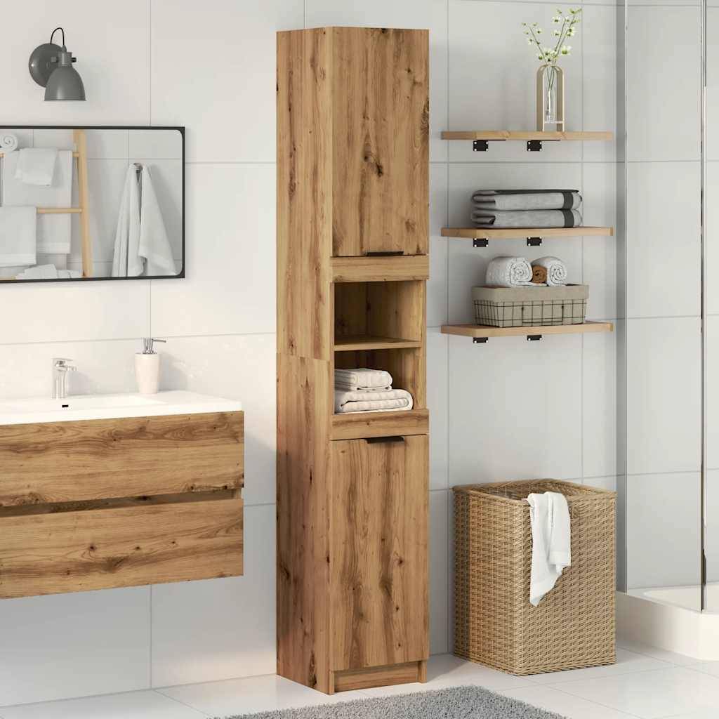 vidaXL Badschrank Artisan-Eiche 32x34x188,5 cm Holzwerkstoff